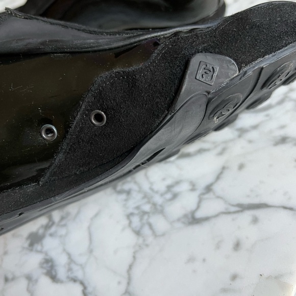 NEW Authentic Chanel Black Patent Leather Sneakers - Picture 8 of 9